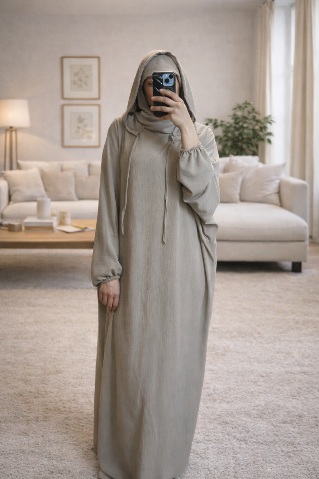 Jelaba avec voile intégré