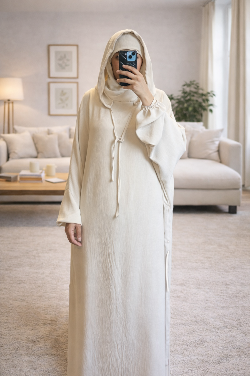 Jelaba avec voile intégré