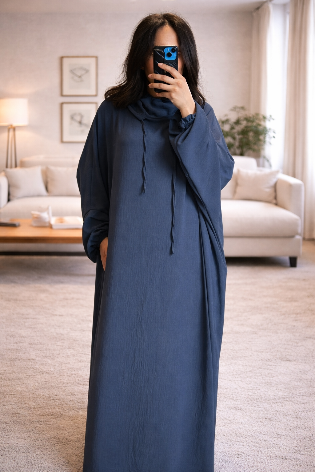 Jelaba avec voile intégré